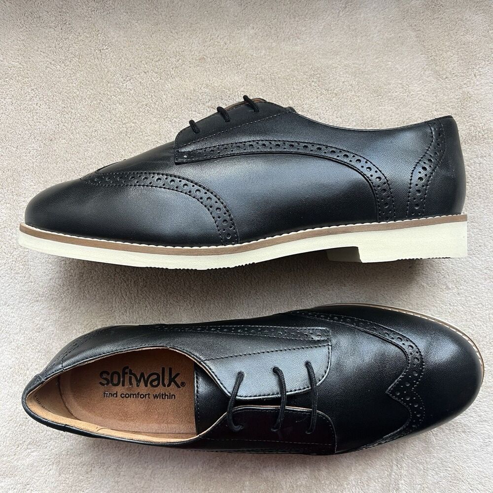 Softwalk Willet Wingtip Oxford Lace Up Shoes‎ Women 11 WW Preppy Academia NEW